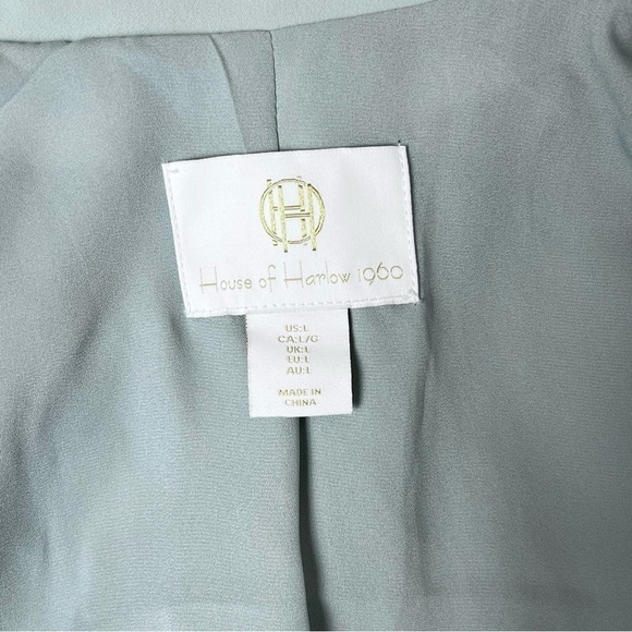 HOUSE OF HARLOW 1960 Oversized Blazer Double Breasted Long Boyfriend Jacket L - Picture 5 of 6